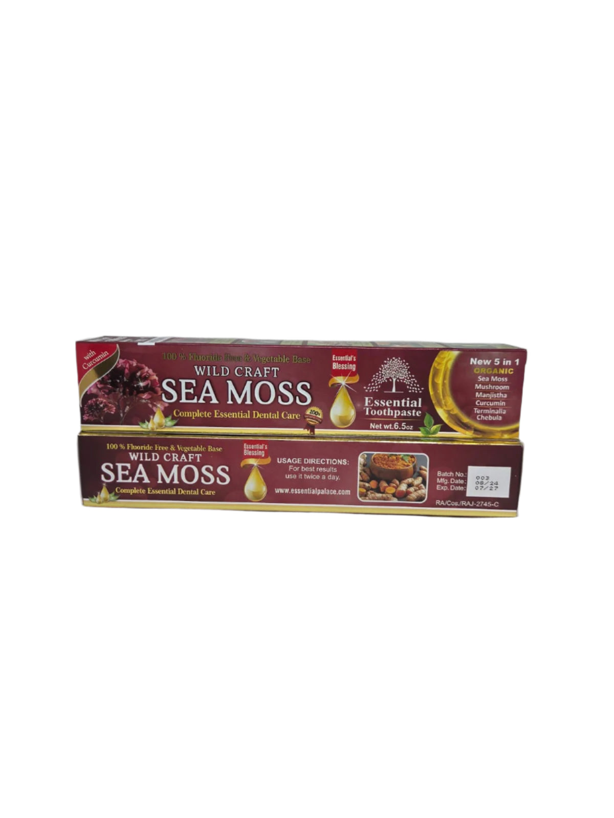 Wild Crafted Sea Moss with Curcumin Toothpaste - 6.5oz