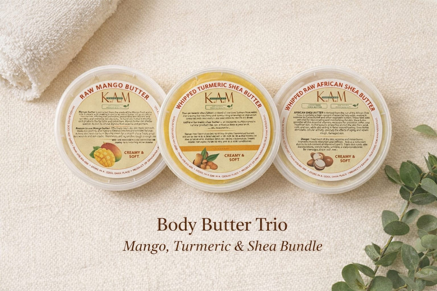 Natural Body Butter Bundles – Shea, Mango & Turmeric Set (Choose Your Combo)