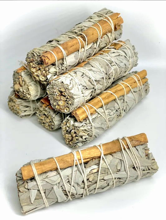 White Sage & Cinnamon Smudge Bundle