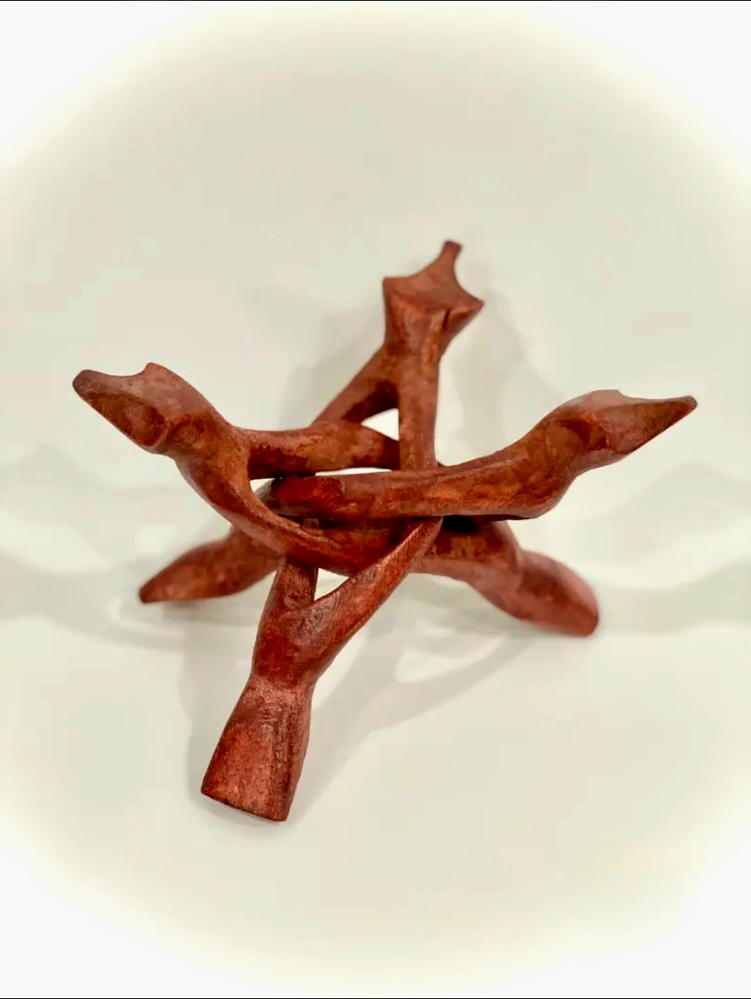 6-Inch Natural Wood Tripod Stand