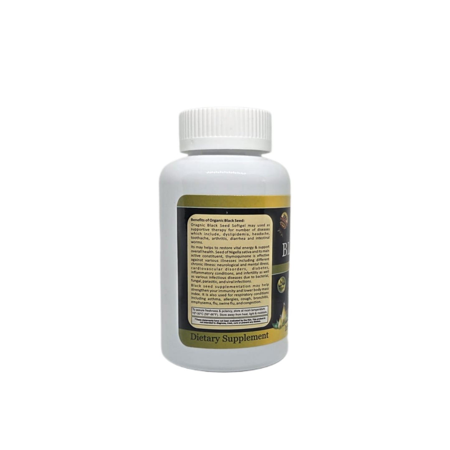 Black Seed Oil Softgels | 100% Cold Pressed Black Seed Wellness Supplement – 90 Softgels