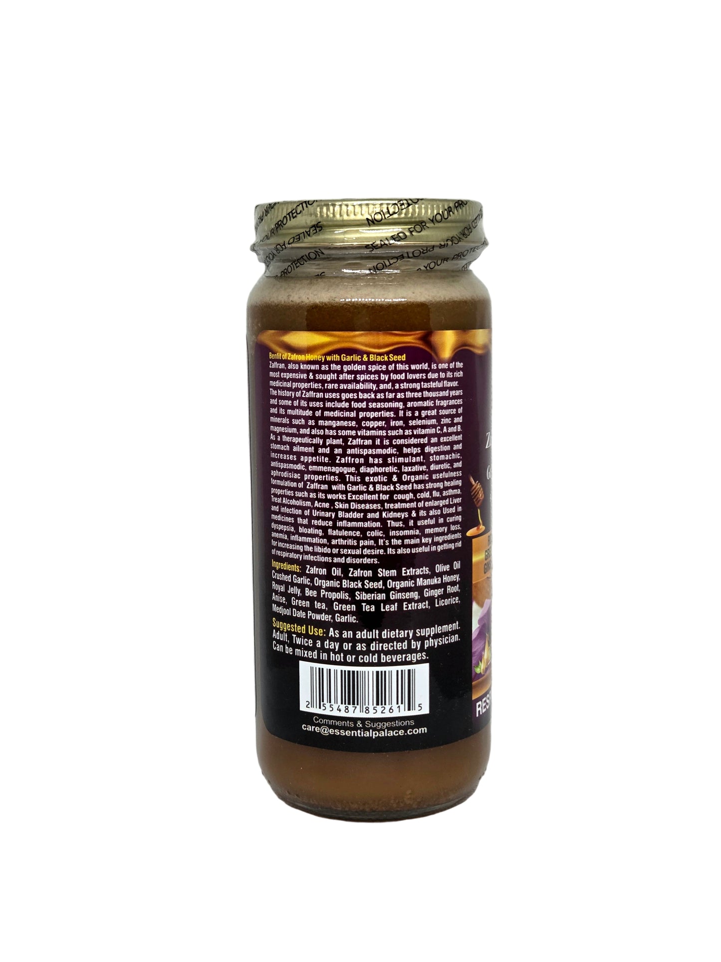 Organic Zaffran Honey with Garlic & Black Seed