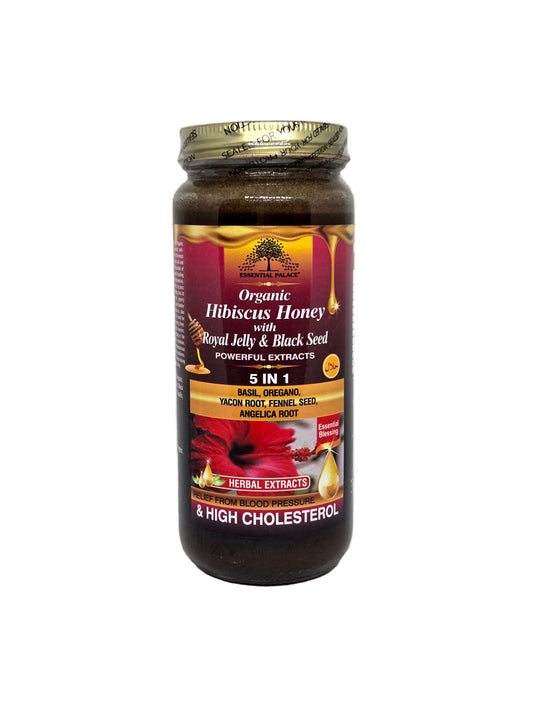 Organic Hibiscus Honey with Royal Jelly & Black Seed