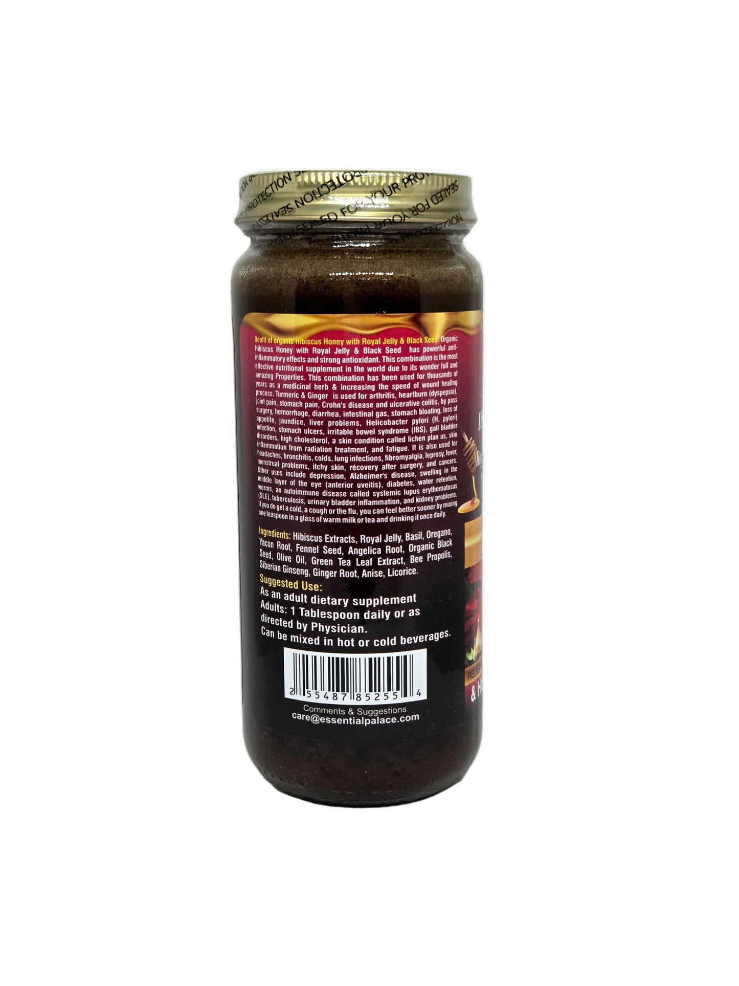 Organic Hibiscus Honey with Royal Jelly & Black Seed