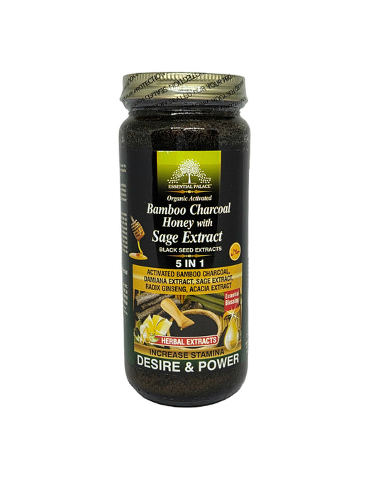 Organic Bamboo Charcoal Honey with Sage