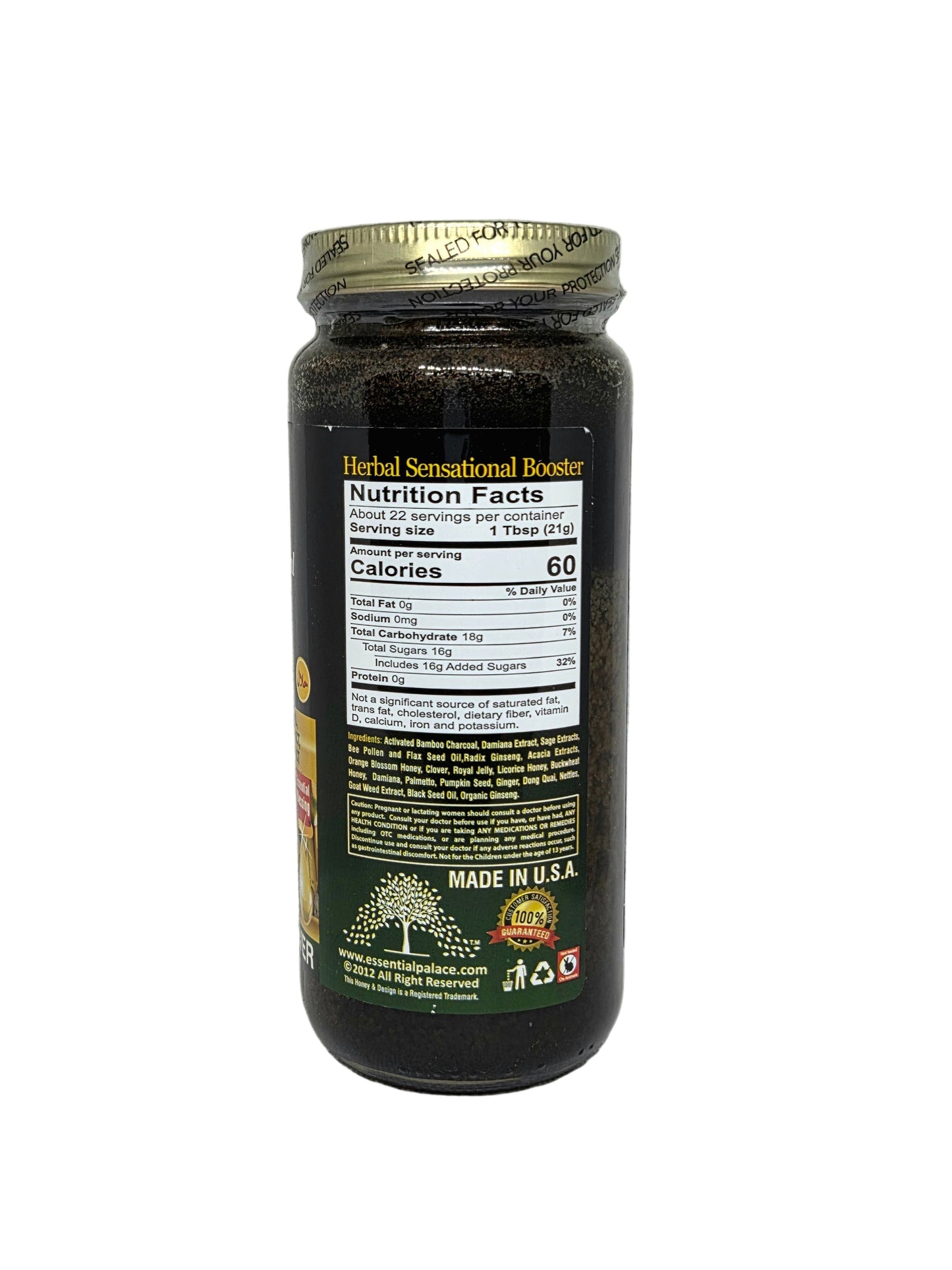 Organic Bamboo Charcoal Honey with Sage