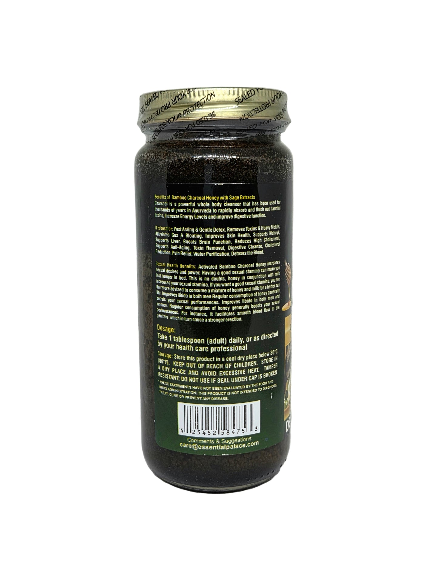 Organic Bamboo Charcoal Honey with Sage