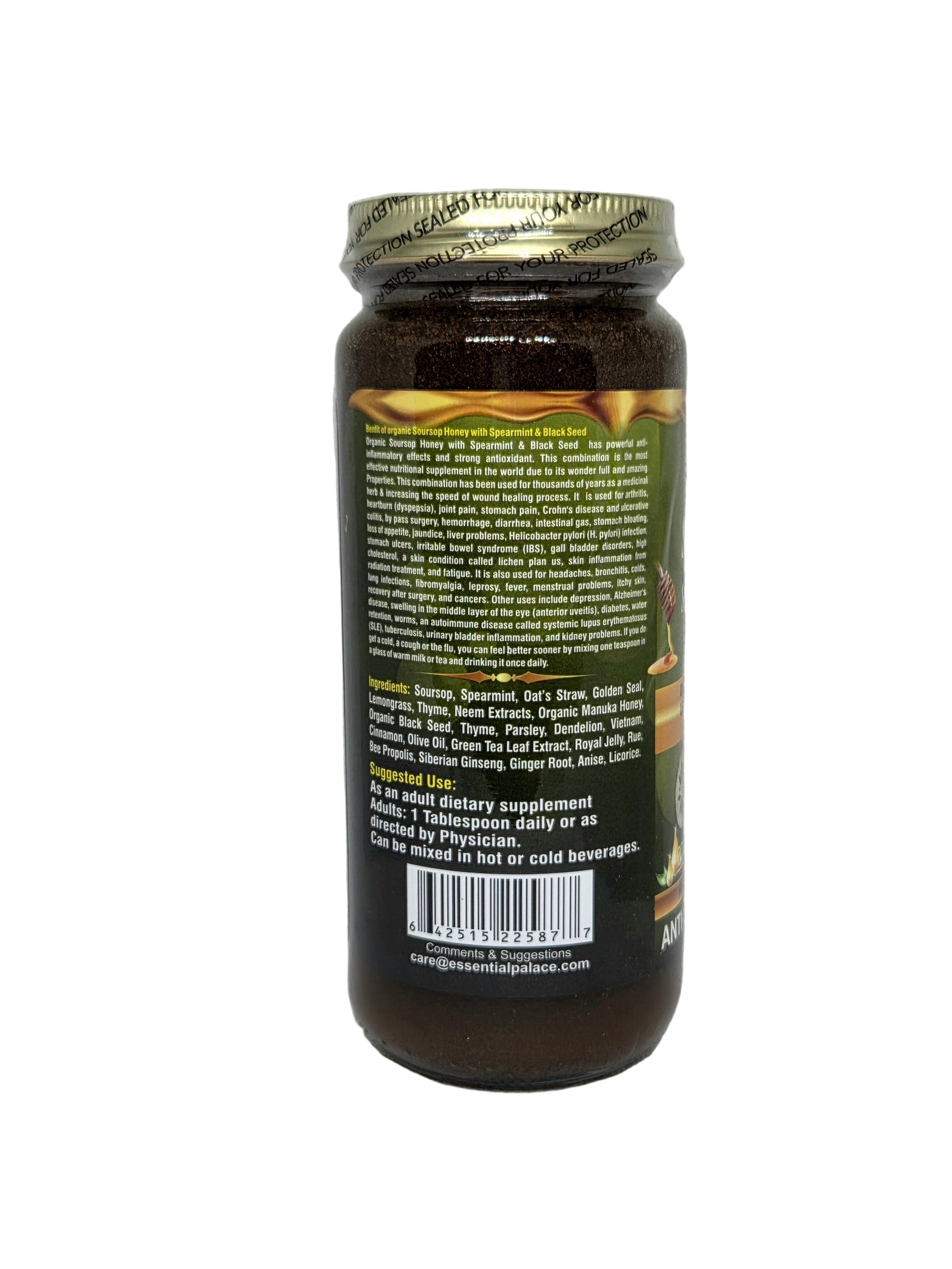 Organic Soursop Honey with Spearmint