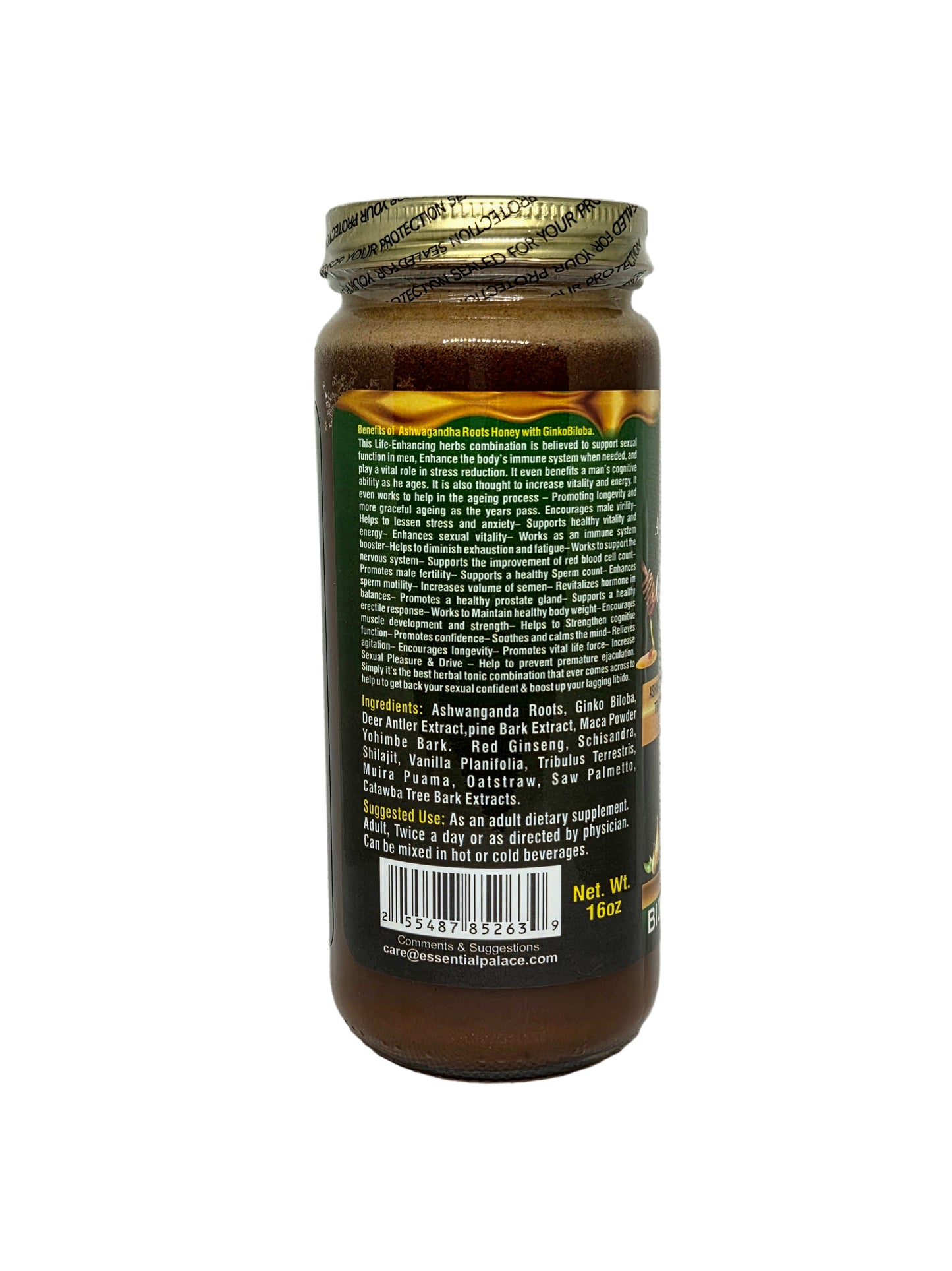 Organic Ashwagandha Honey with Ginkgo Biloba