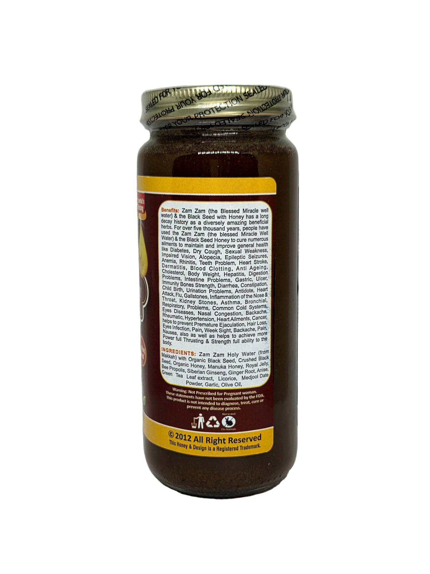 Organic Zam Zam Honey with Black Seed
