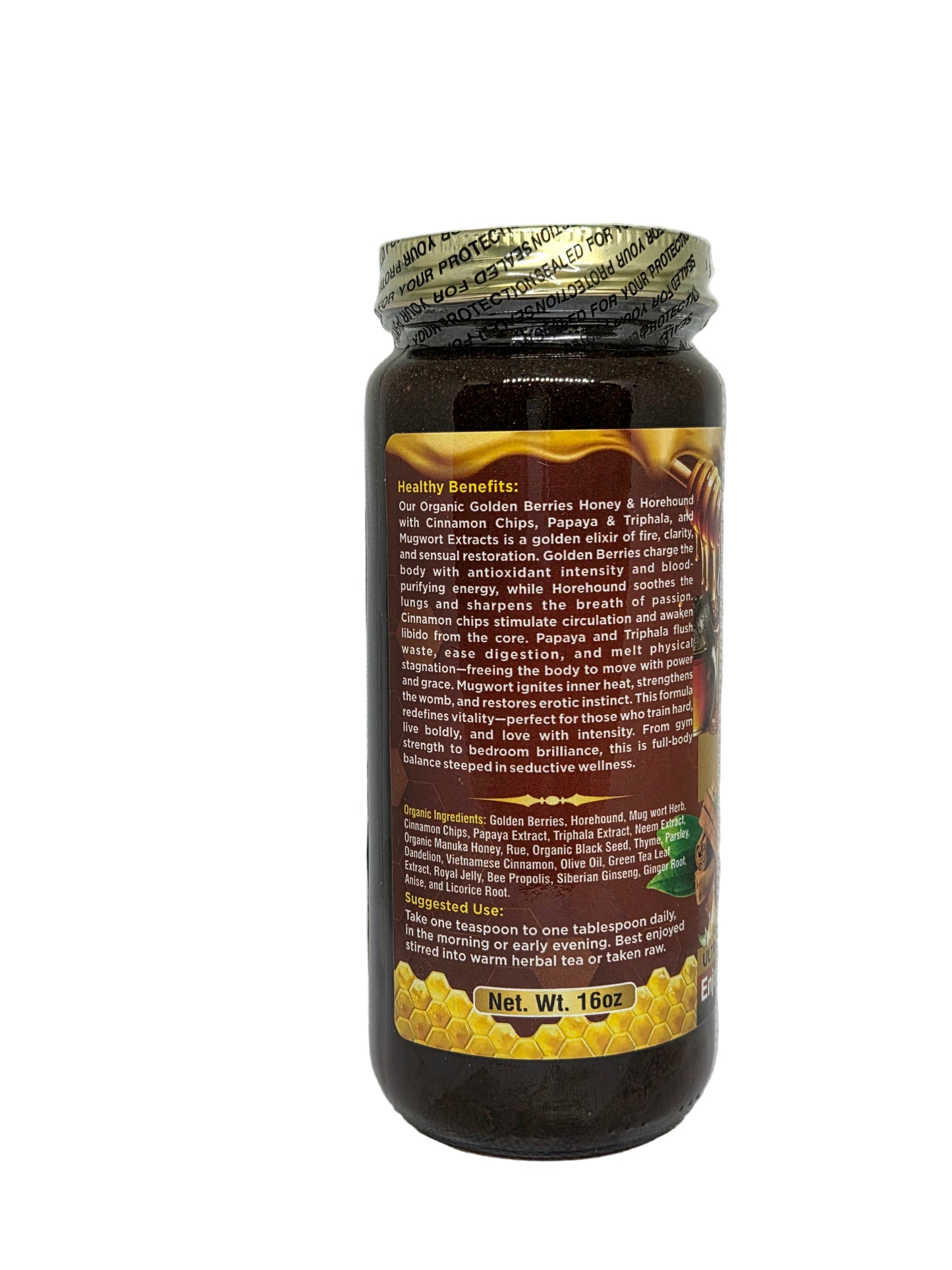 Organic Golden Berries Honey with Horehound Extract