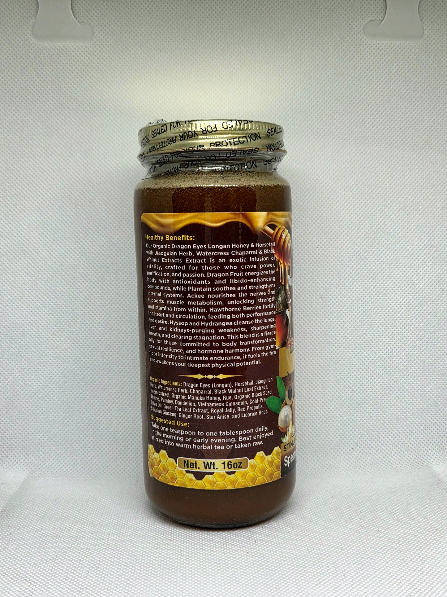 Organic Dragon Eyes Longan Honey with Horsetail