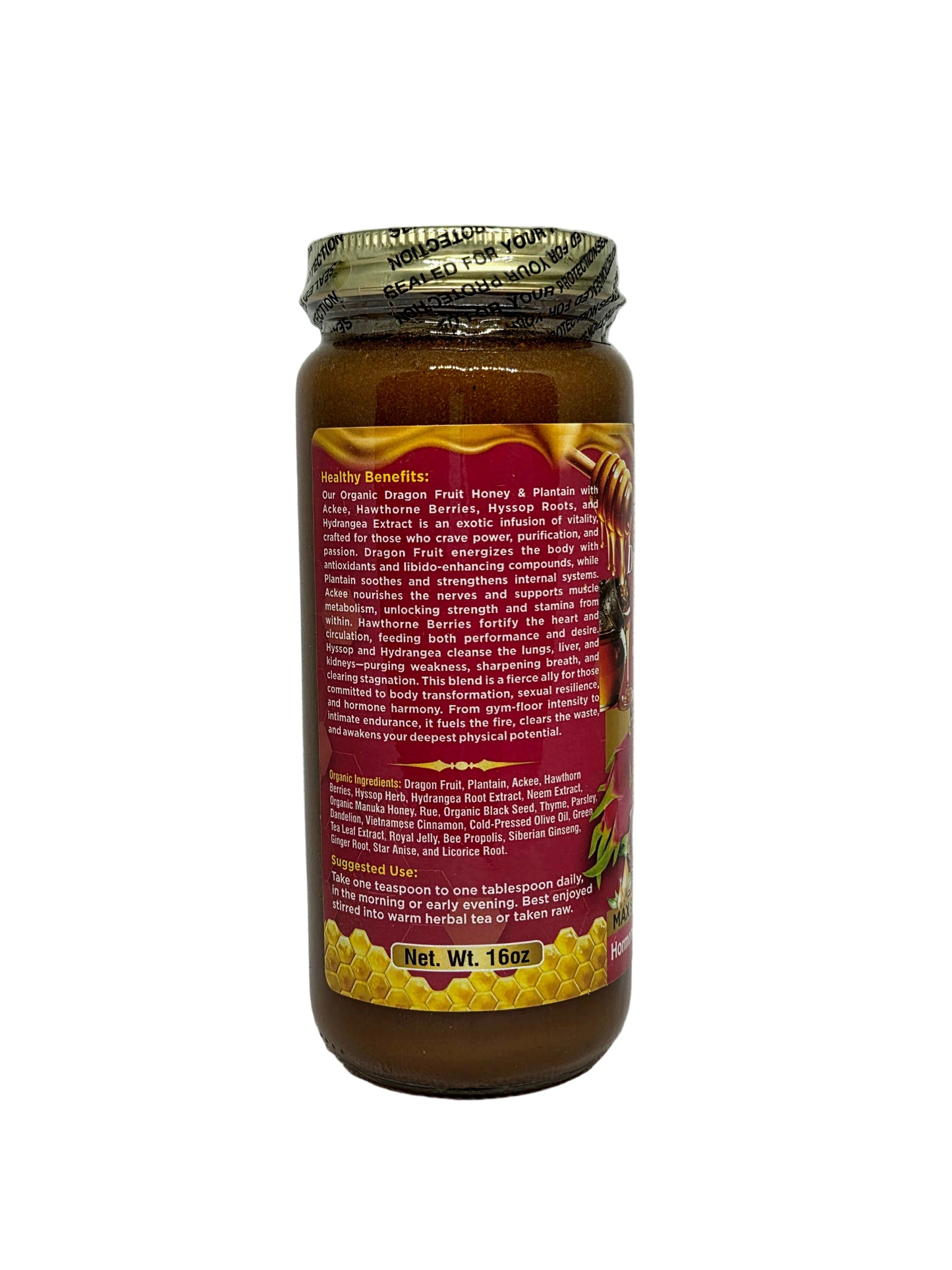 Organic Dragon Fruit Honey with Plantain