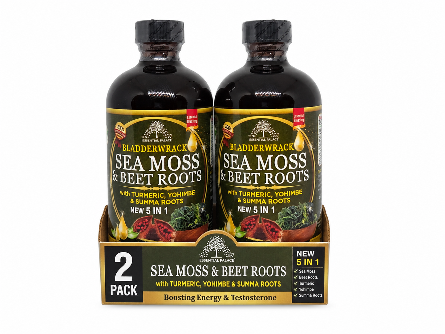 Bladderwrack, Sea Moss & Beet Root Tonic for Energy & Circulation Support | Herbal Liquid Supplement