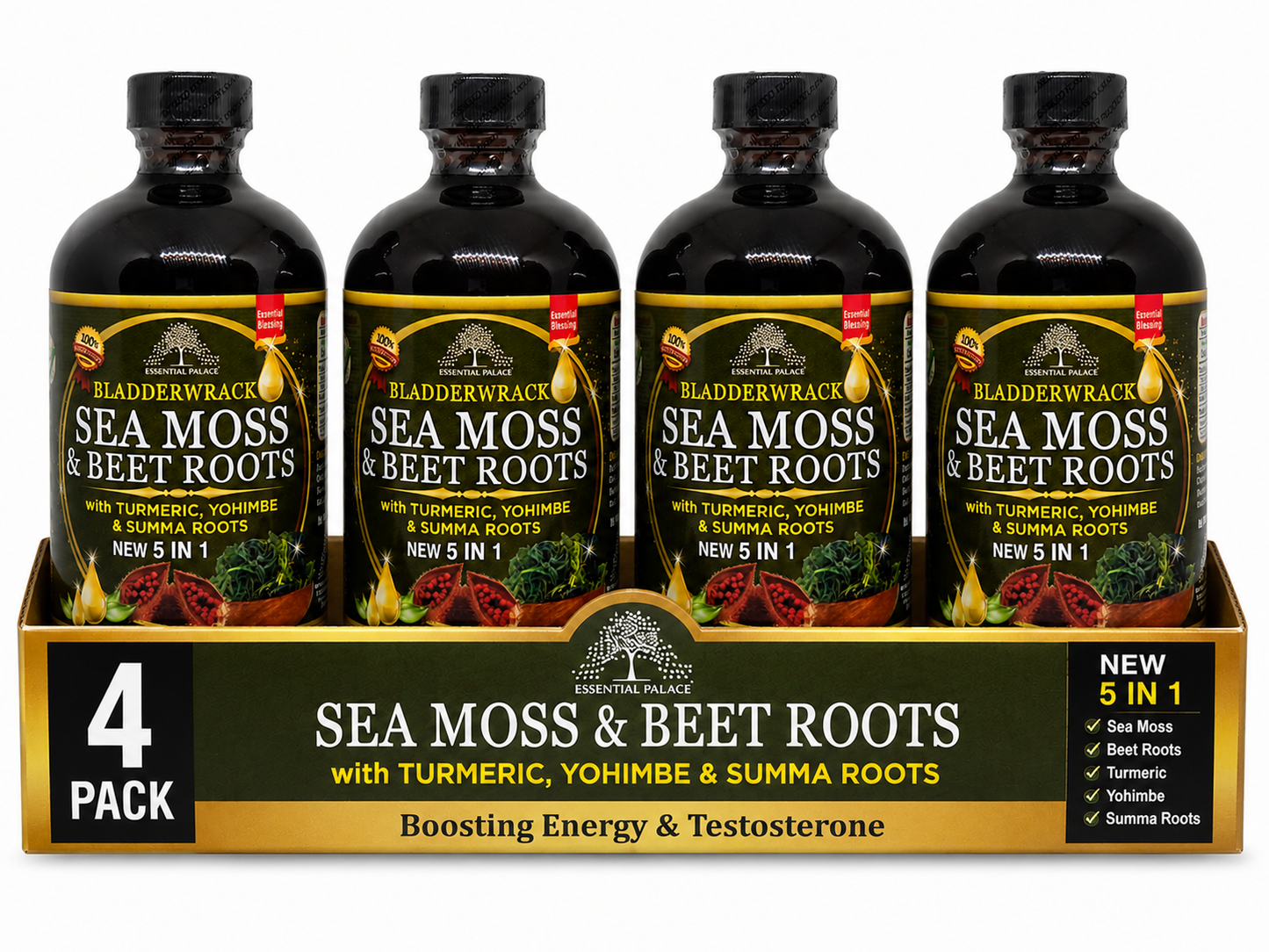 Bladderwrack, Sea Moss & Beet Root Tonic for Energy & Circulation Support | Herbal Liquid Supplement
