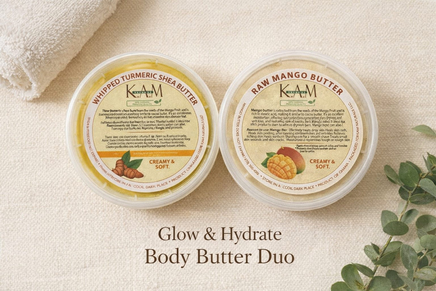 Natural Body Butter Bundles – Shea, Mango & Turmeric Set (Choose Your Combo)