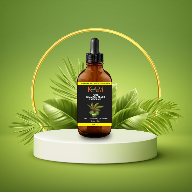 Aceite de Ricino Negro Jamaicano Puro - 4oz