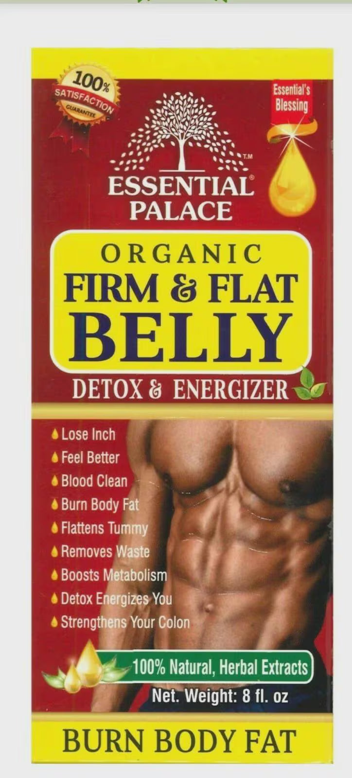 Organic Firm & Flat Belly Tea with Dandelion & Peppermint for Detox & Bloating Support | Herbal Liquid Supplement