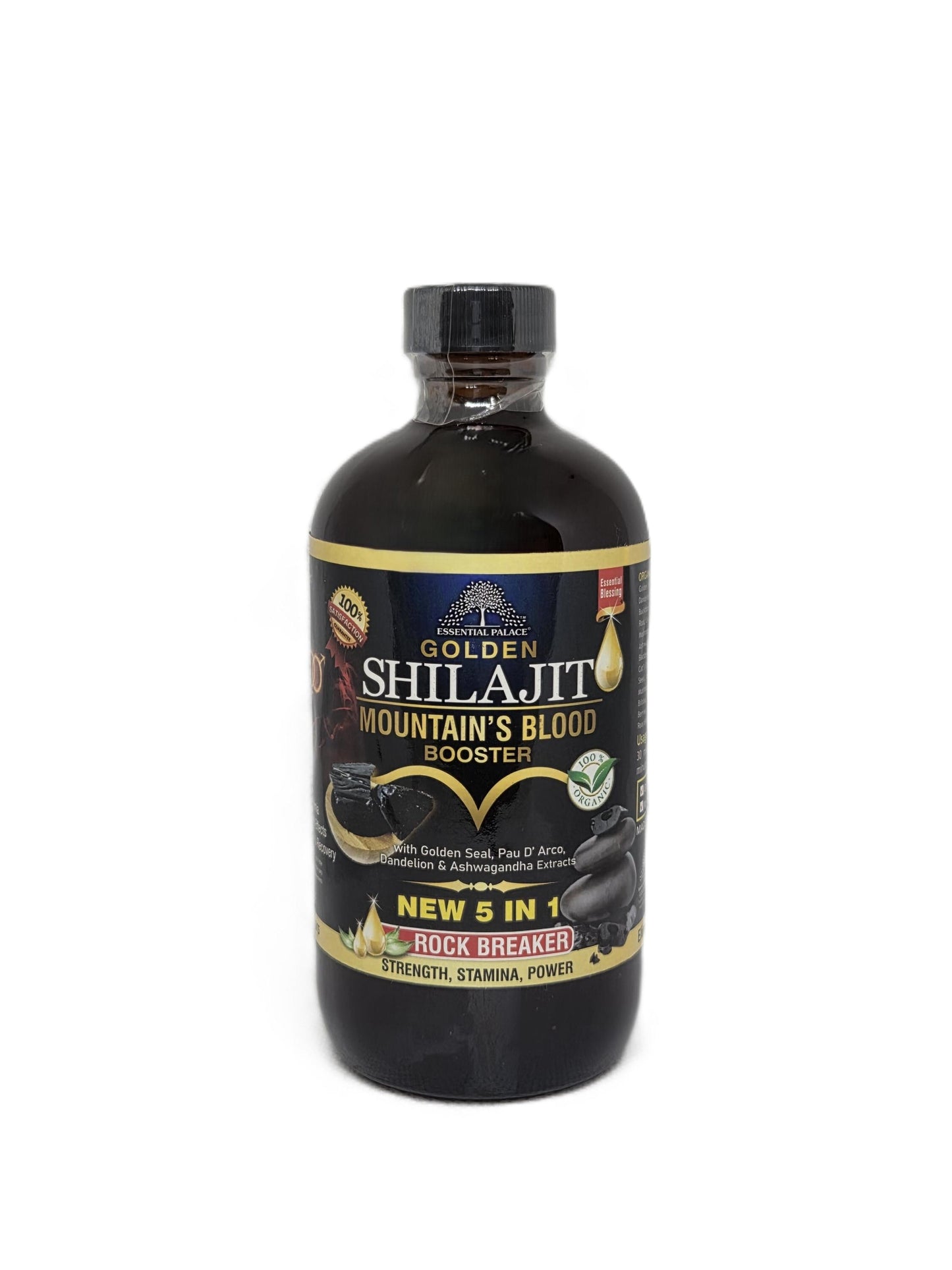 Golden Shilajit Mountain’s Blood Tonic with Ashwagandha & Golden Seal for Energy, Strength & Stamina | Herbal Liquid Supplement