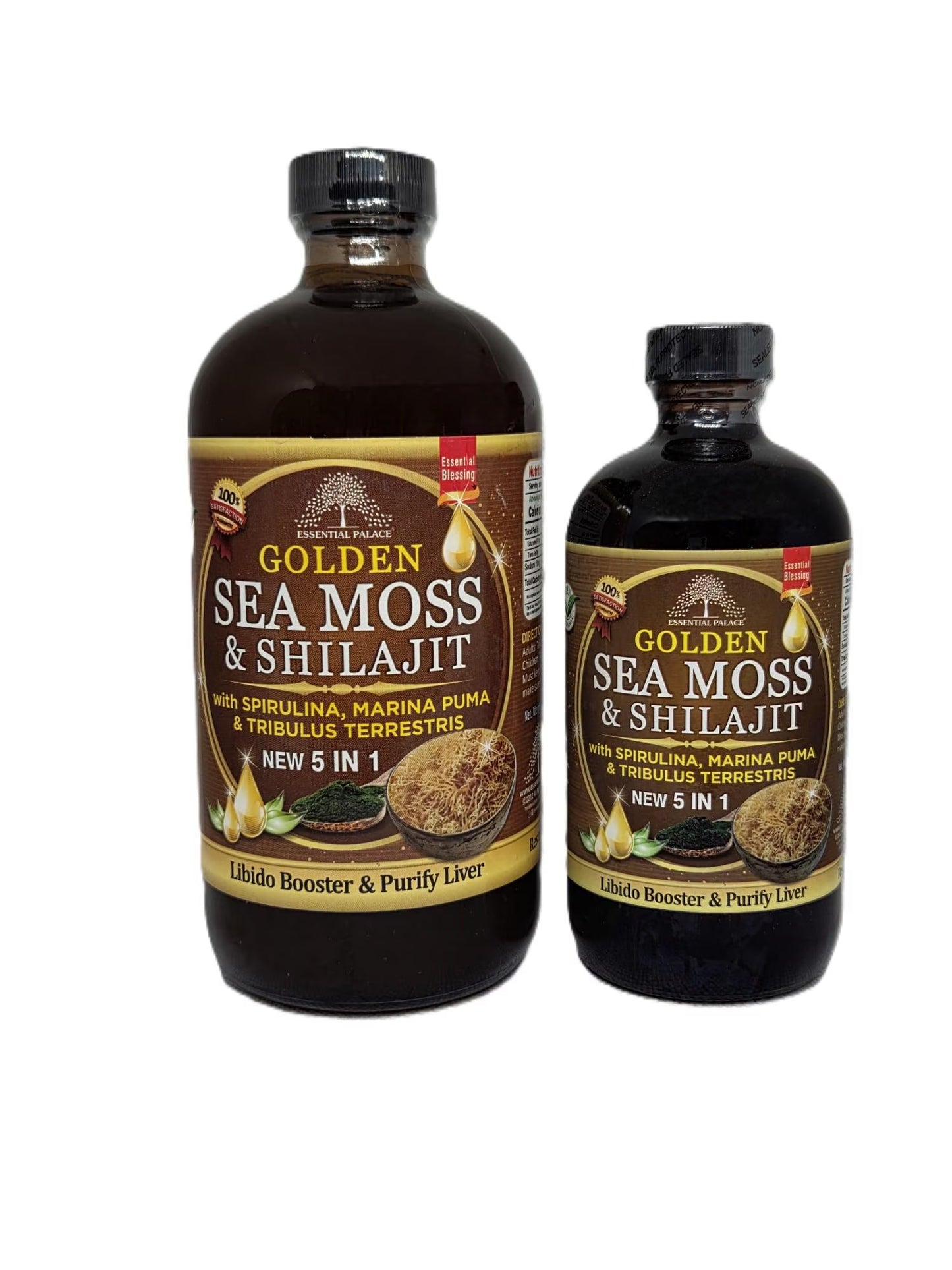 Golden Sea Moss & and Shilajit for Energy, Stamina & Vitality | Herbal Liquid Supplement