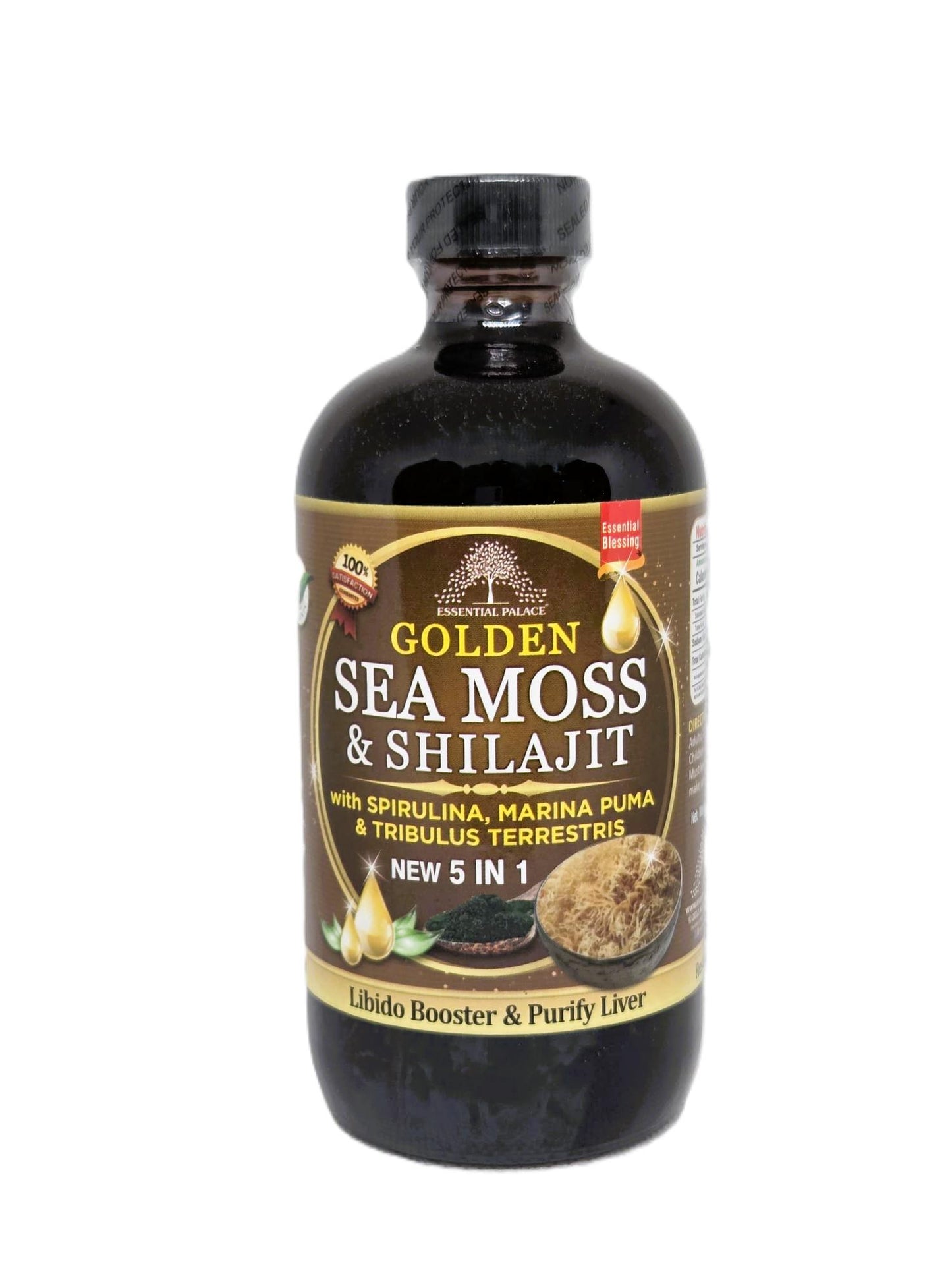 Golden Sea Moss & and Shilajit for Energy, Stamina & Vitality | Herbal Liquid Supplement