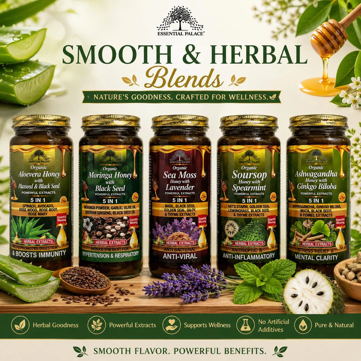 Organic Infused Honey Bundles – Choose Your Custom Set (2, 3, 4, or 6 Jars)