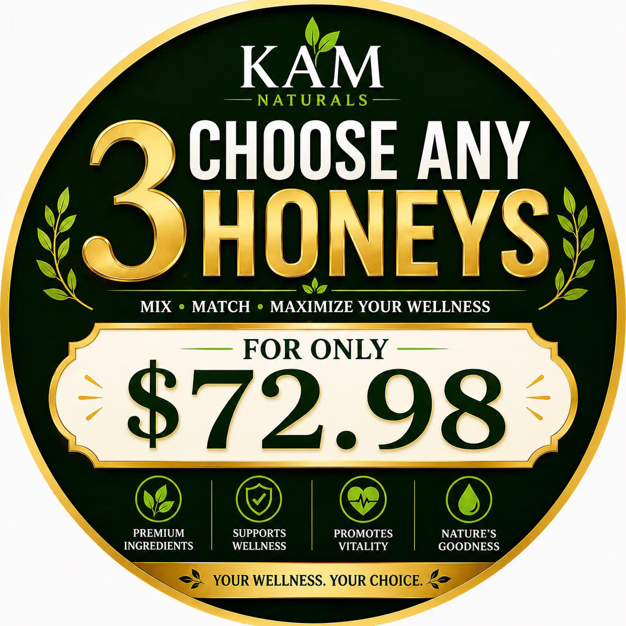 Organic Infused Honey Bundles – Choose Your Custom Set (2, 3, 4, or 6 Jars)