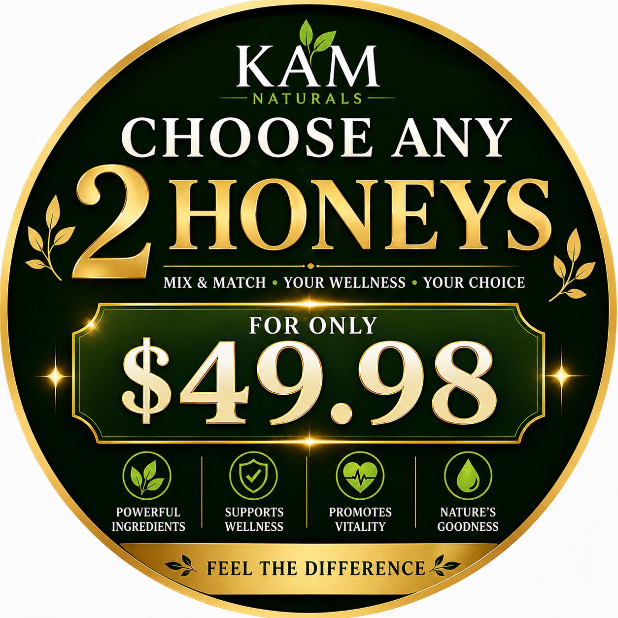 Organic Infused Honey Bundles – Choose Your Custom Set (2, 3, 4, or 6 Jars)