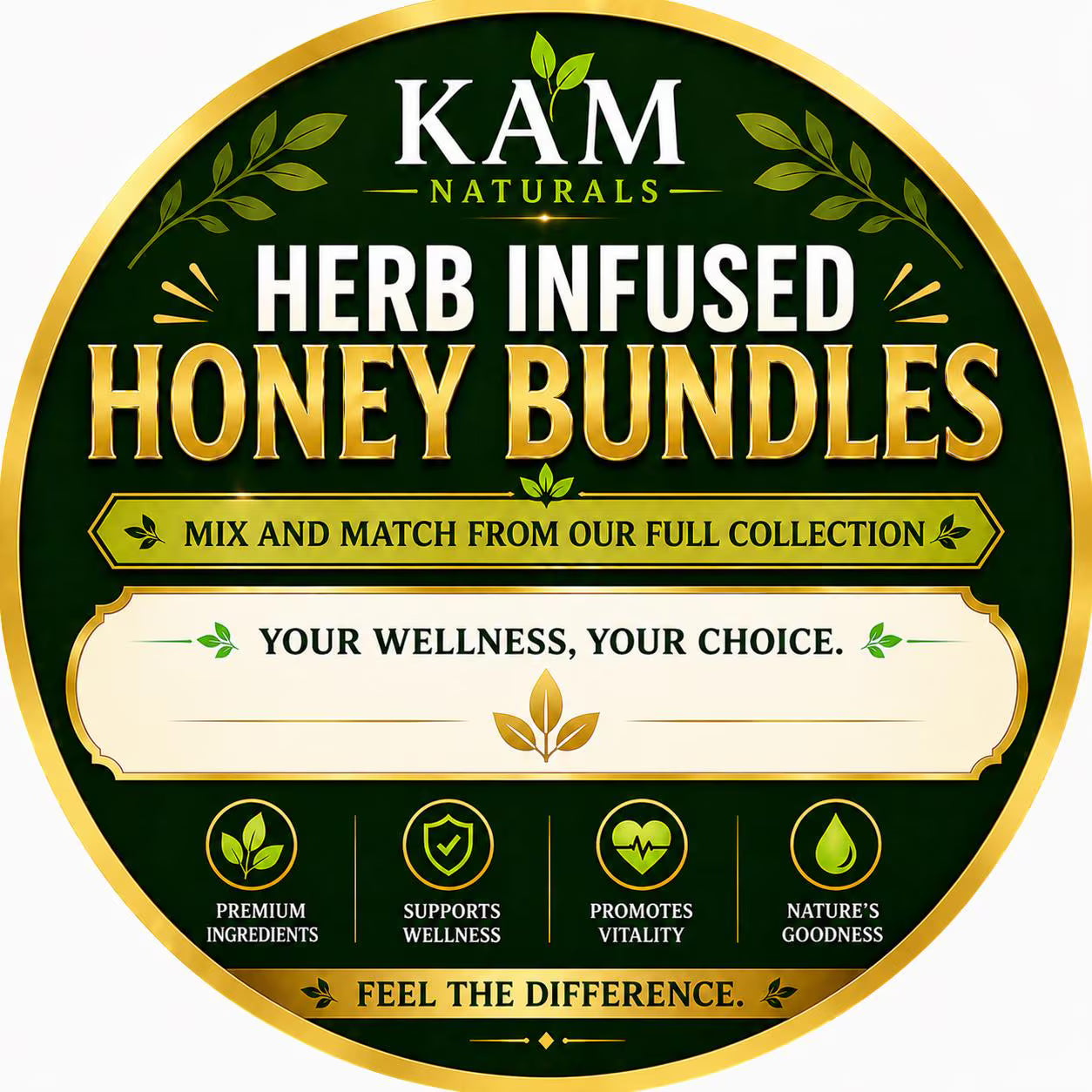 Organic Infused Honey Bundles – Choose Your Custom Set (2, 3, 4, or 6 Jars)