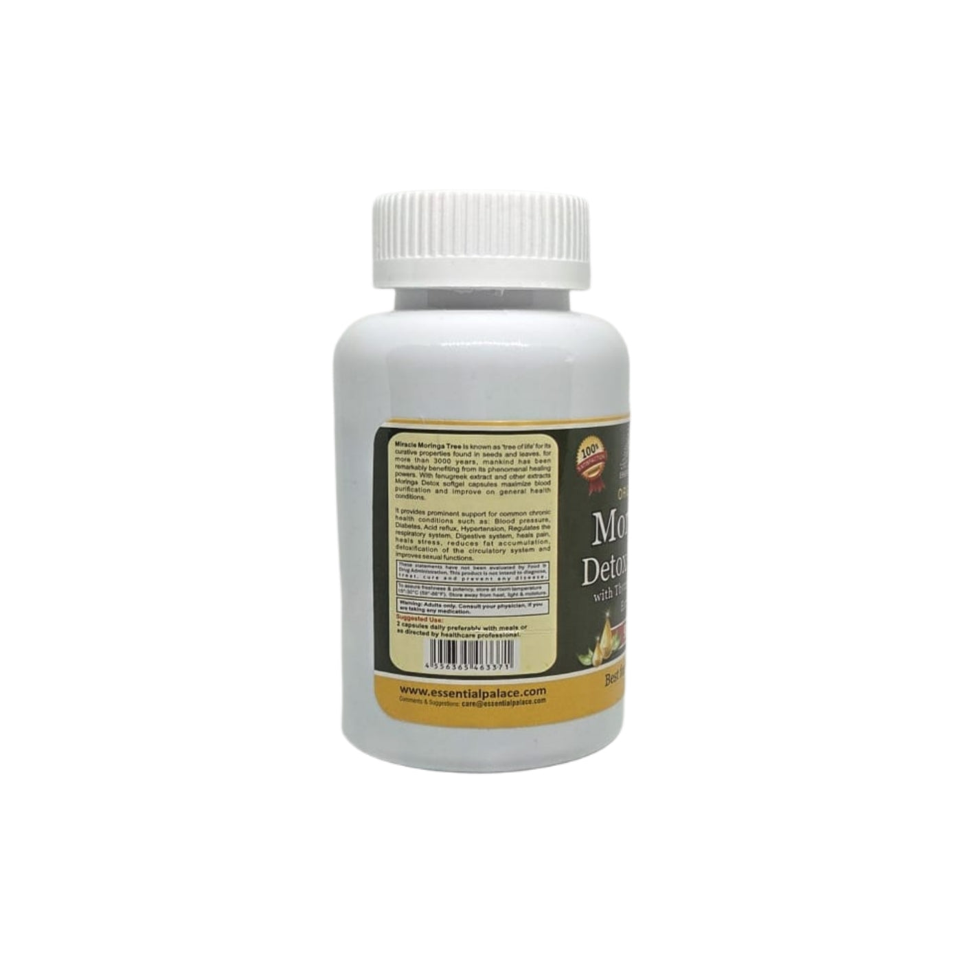Moringa Detox Bitters Capsules with Thyme & Flaxseed | Herbal Wellness Supplement – 90 Capsules