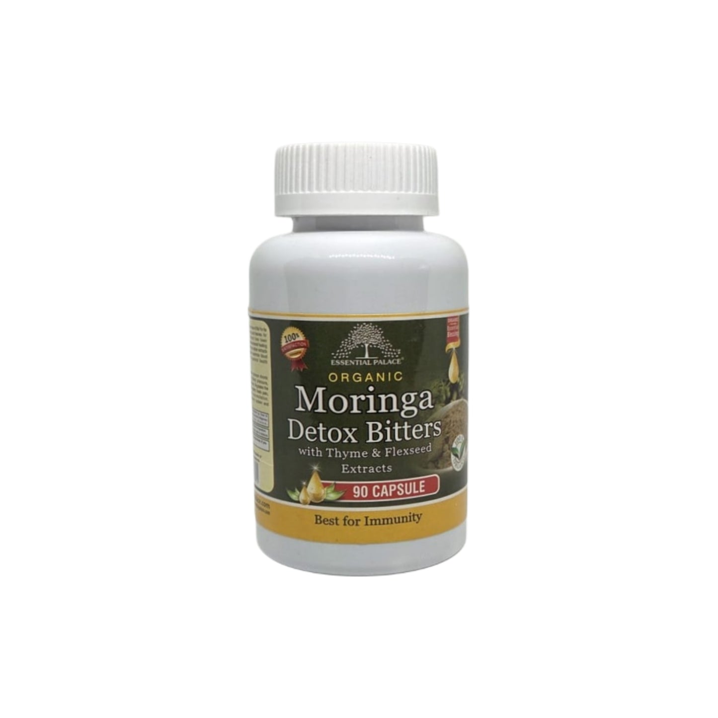 Moringa Detox Bitters Capsules with Thyme & Flaxseed | Herbal Wellness Supplement – 90 Capsules