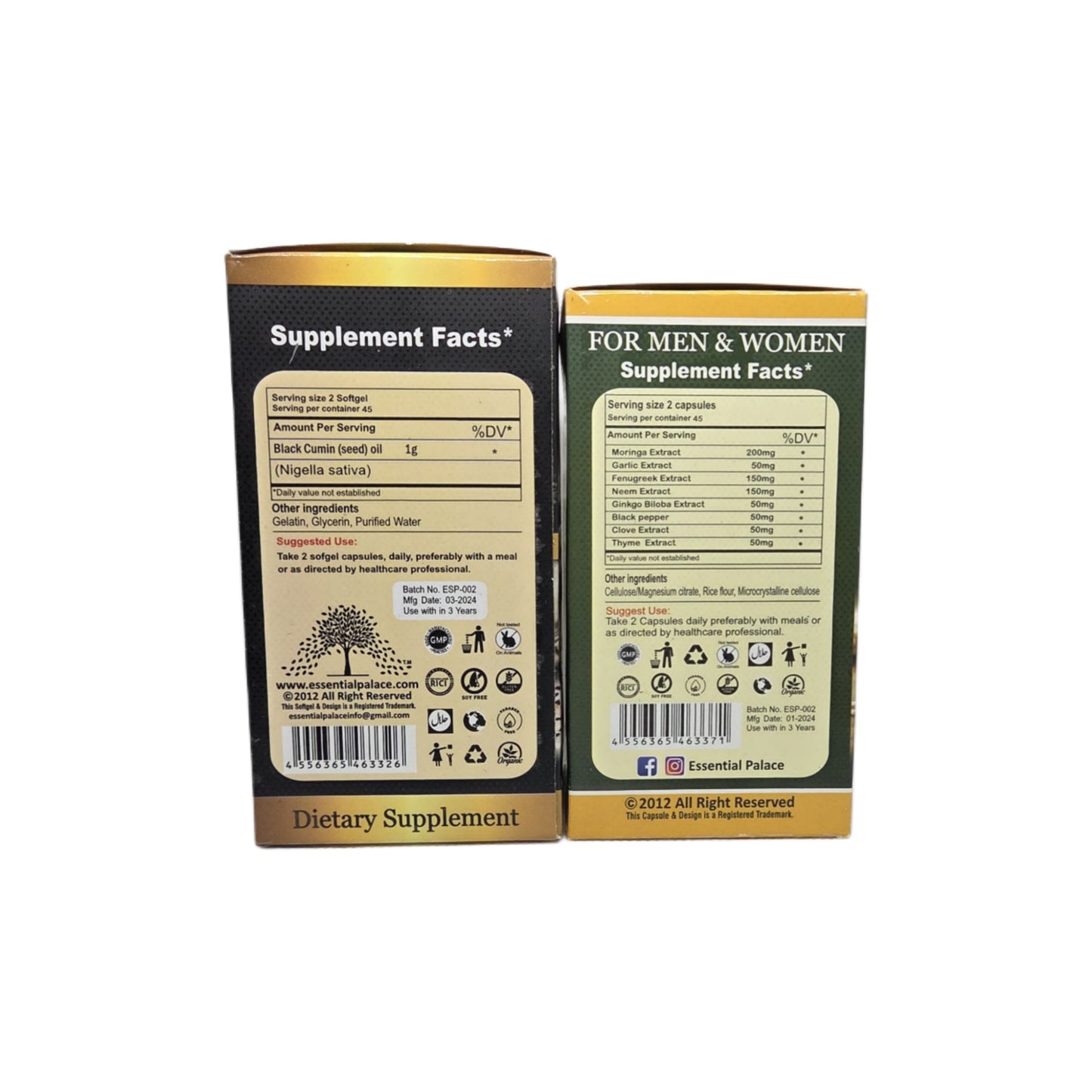 Black Seed & Moringa Wellness Bundle | Cold Pressed Black Seed Oil + Moringa Herbal Capsules – 2PK Combo