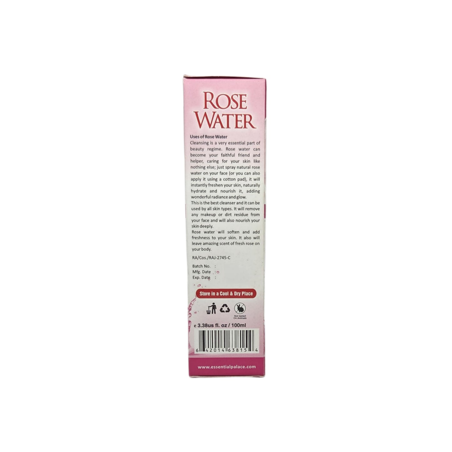 Rose Water Facial Mist & Cleanser | Refreshing Botanical Face Toner Spray for All Skin Types