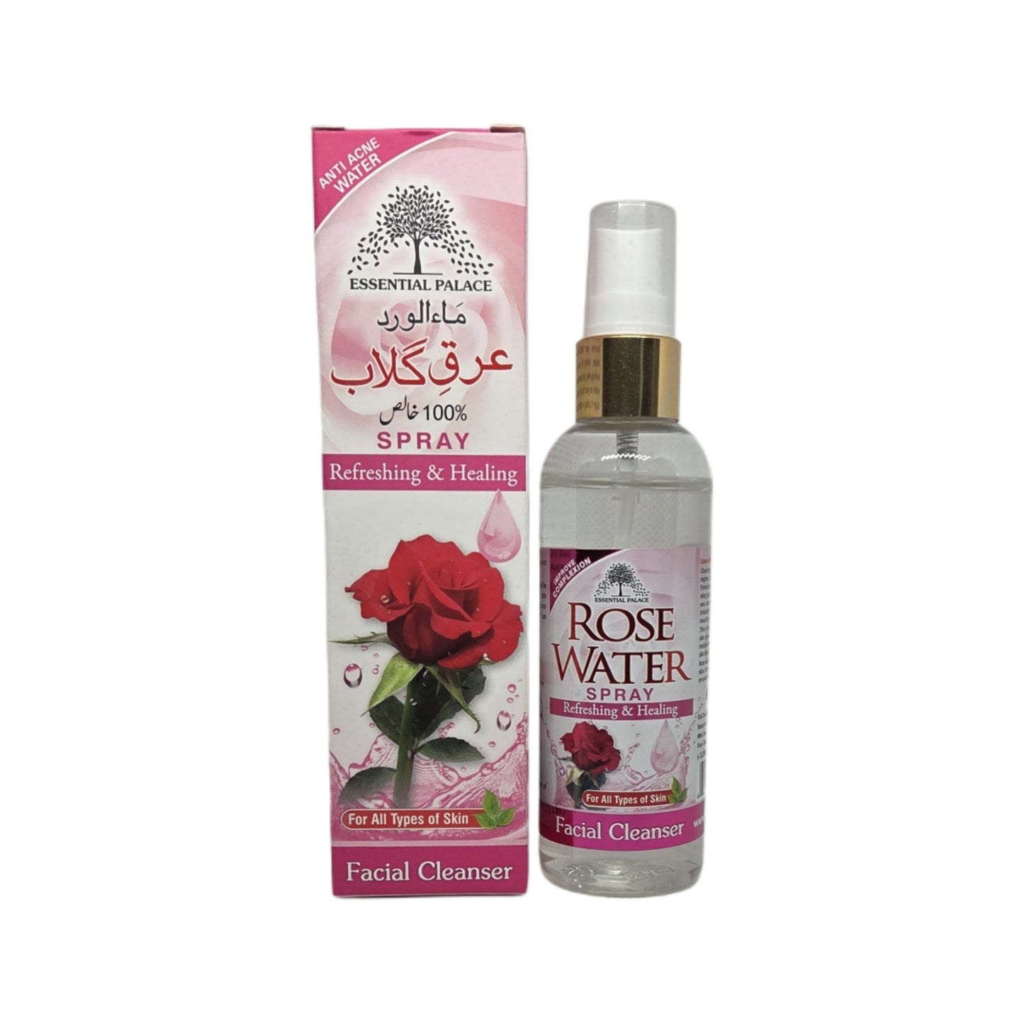 Rose Water Facial Mist & Cleanser | Refreshing Botanical Face Toner Spray for All Skin Types