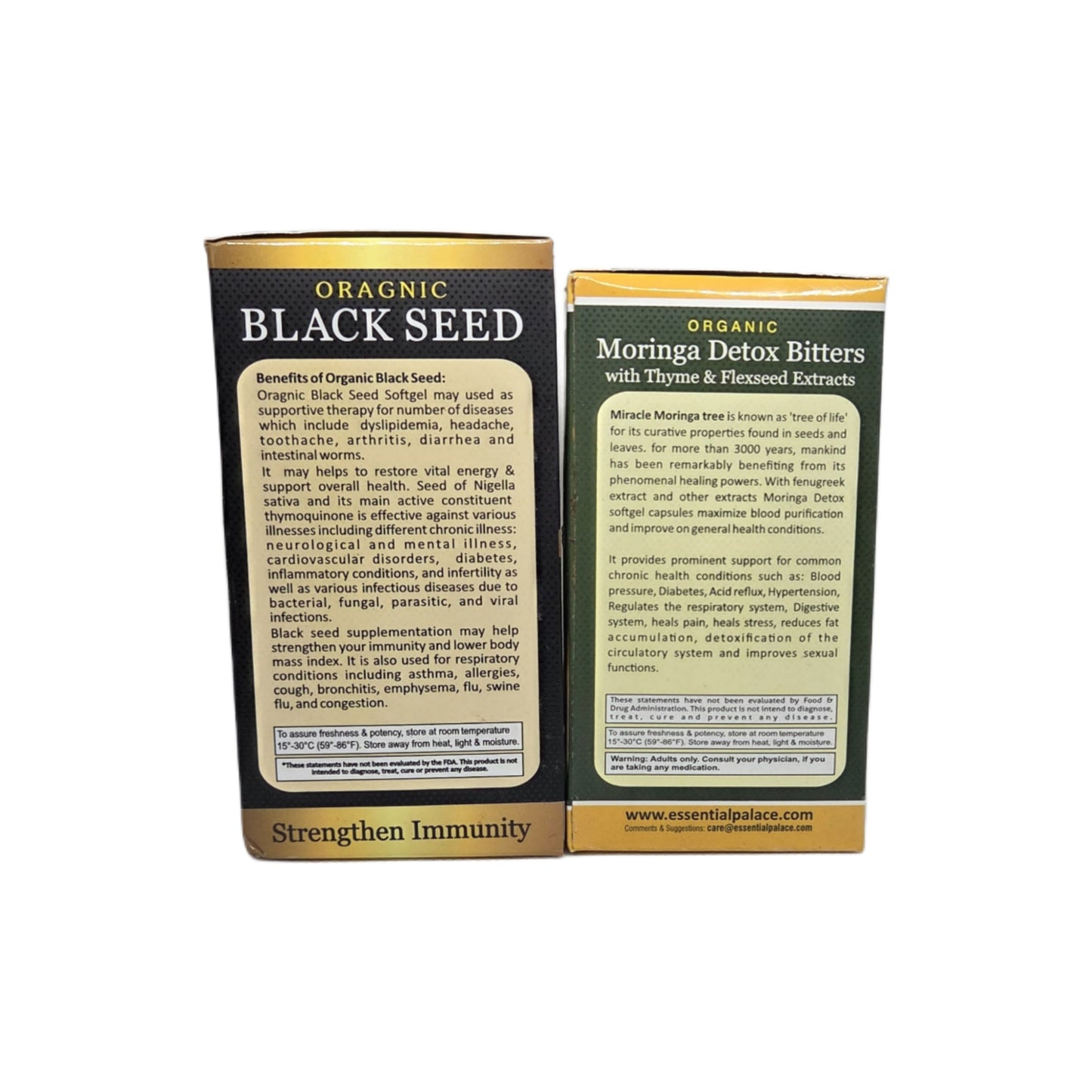 Black Seed & Moringa Wellness Bundle | Cold Pressed Black Seed Oil + Moringa Herbal Capsules – 2PK Combo