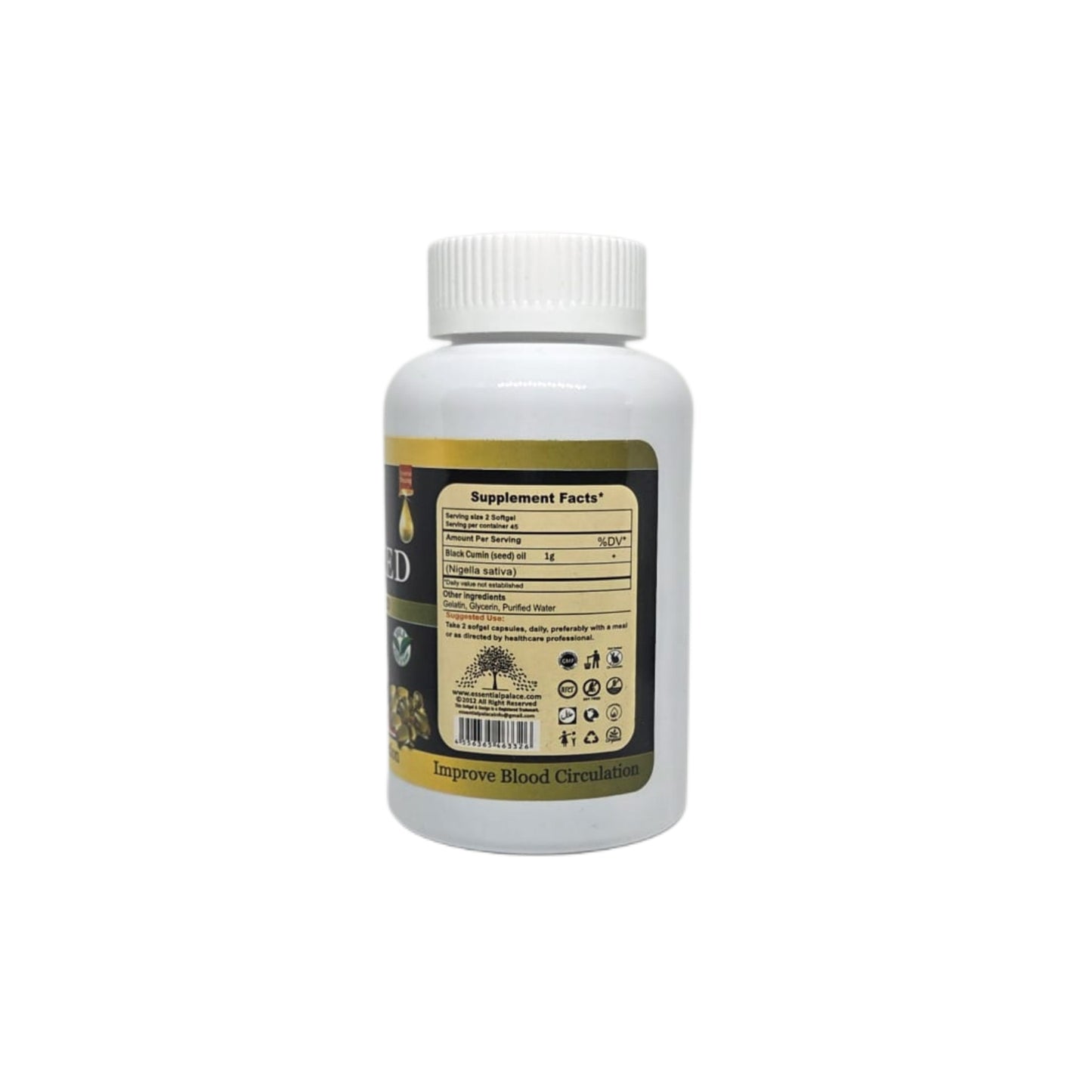 Black Seed Oil Softgels | 100% Cold Pressed Black Seed Wellness Supplement – 90 Softgels